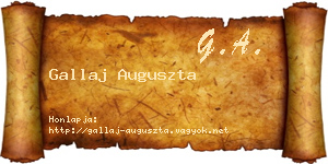 Gallaj Auguszta névjegykártya